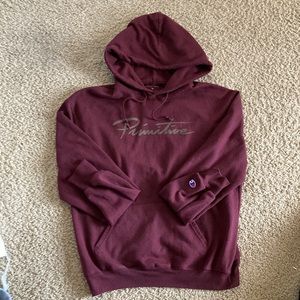 Primitive Burgundy/Gold Hoodie Size Medium